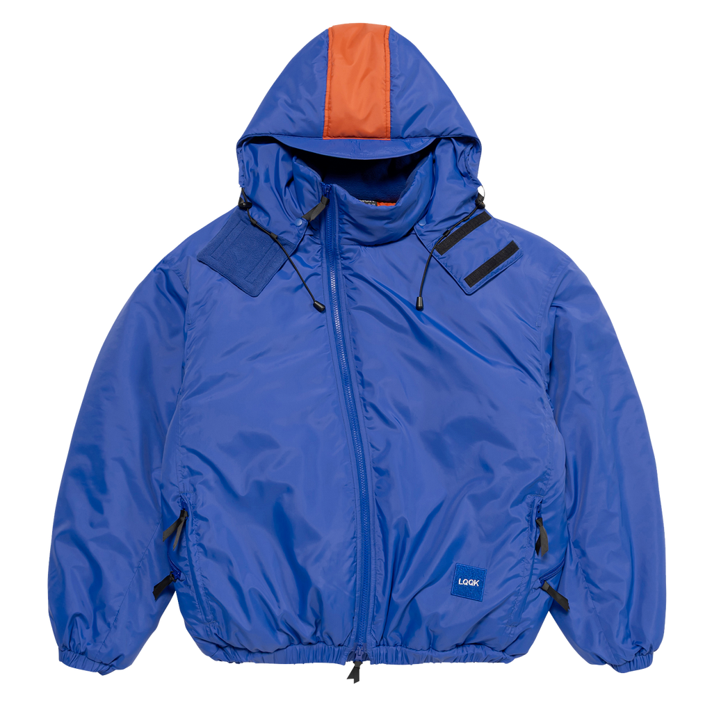 ASYMN PUFF JACKET - Blue/Red