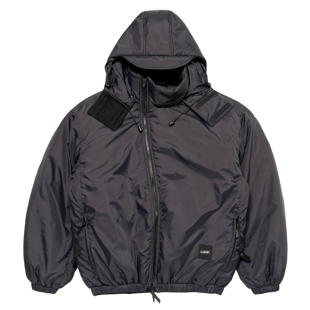 ASYMN PUFF JACKET - Black