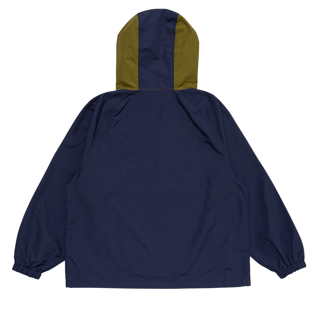 NYLON ANORAK HOODIE - Navy/Green