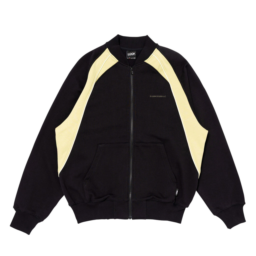 Team Fleece Zip-up Sweat / Black and Sage