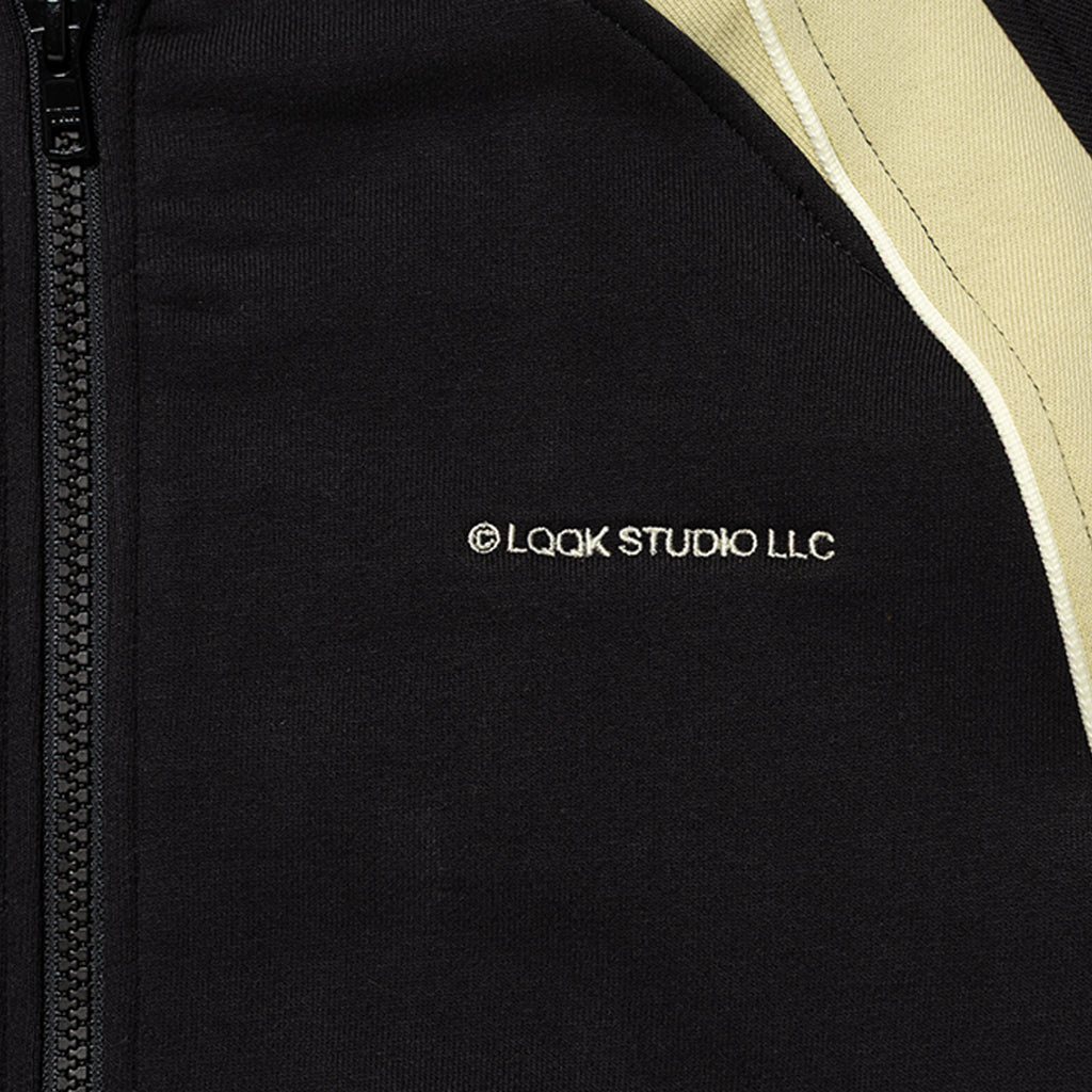 Team Fleece Zip-up Sweat / Black and Sage