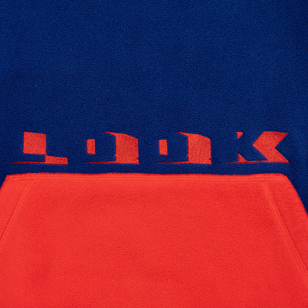 POLAR FLEECE HOODIE - Blue/Red