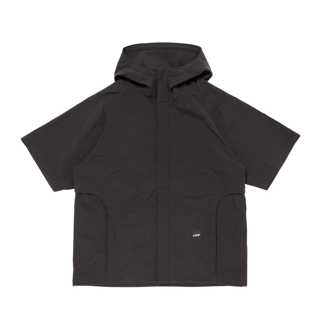 Fusion Short Sleeve Windbreaker - BLACK