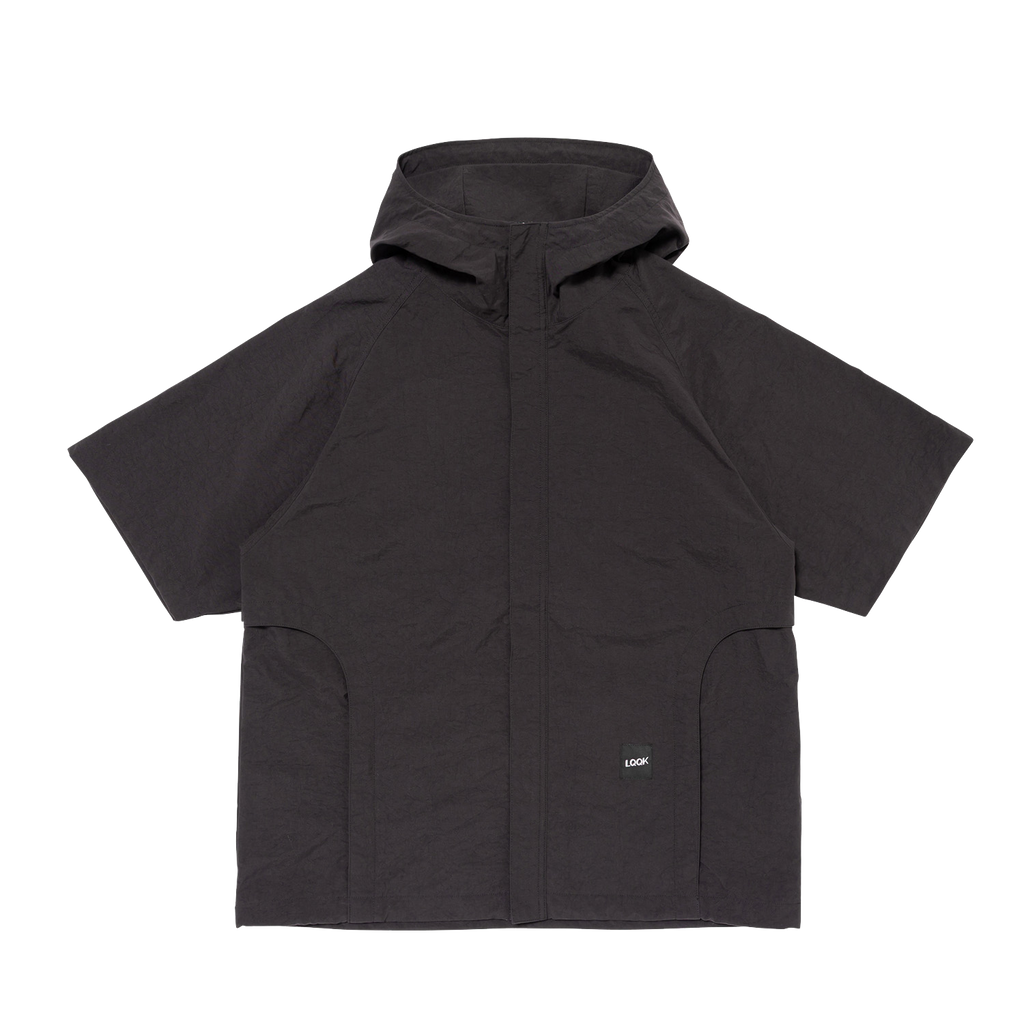 Fusion Short Sleeve Windbreaker - BLACK