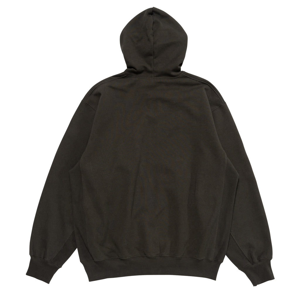 BRICK LOOP TERRY ZIP HOODIE - Washed Black