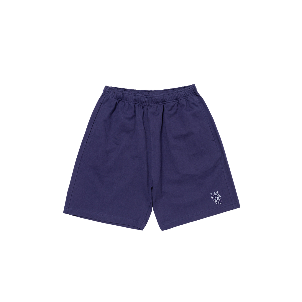 Rugby Weight Cotton Q-Ring logo shorts (Cobalt)
