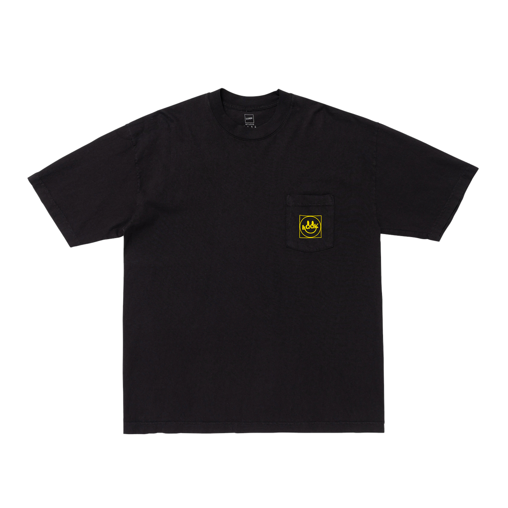 LQQK Smiley pocket BLACK