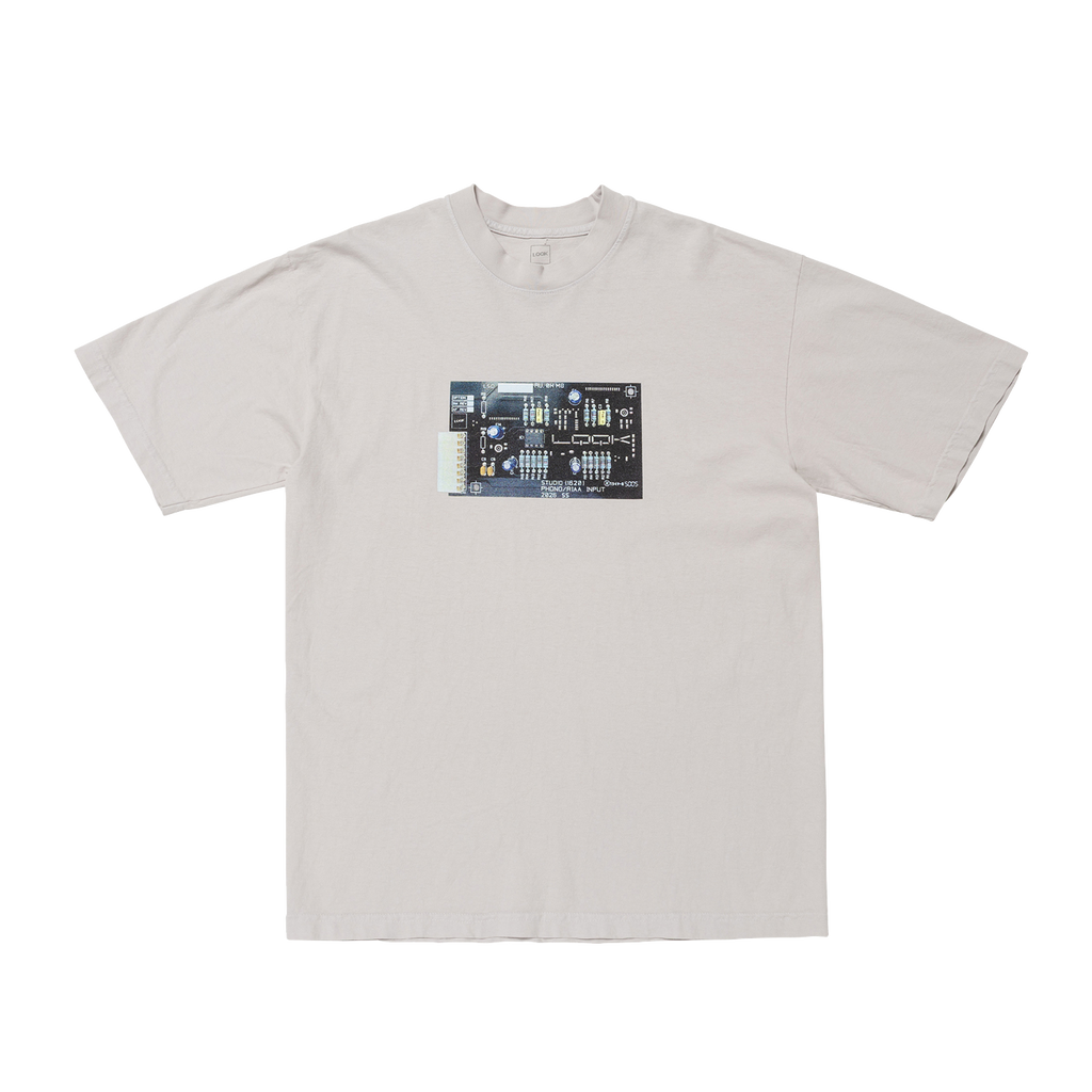 Circuit Board Tee - STONE GREY