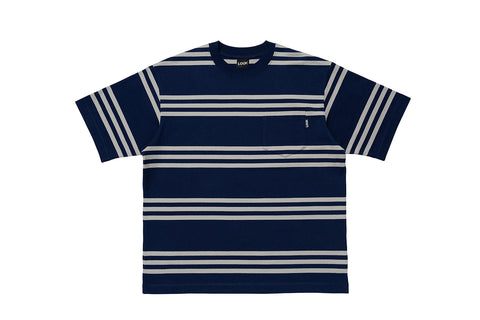 Rugby Weight Pocket T-Shirt (Navy and Grey)