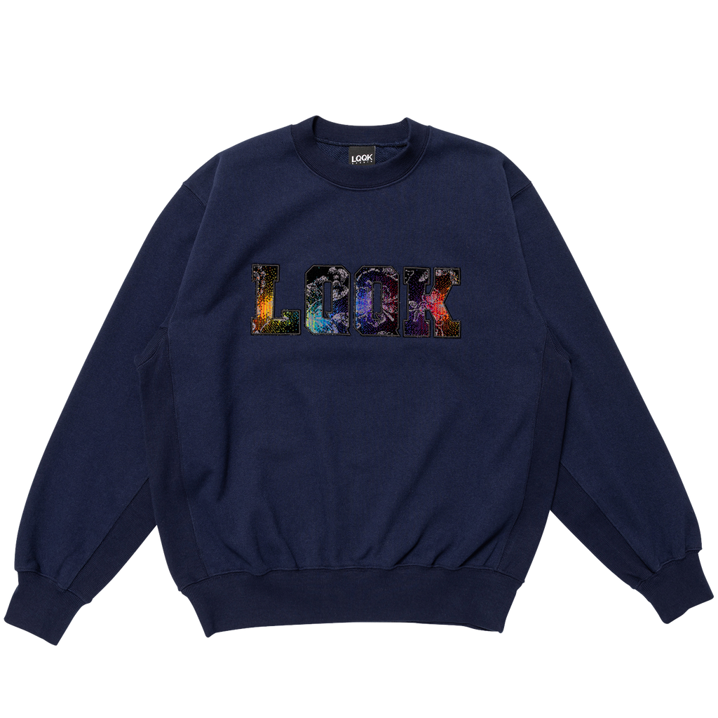 BUS CLOTH APLIQUE CREWNECK - Navy