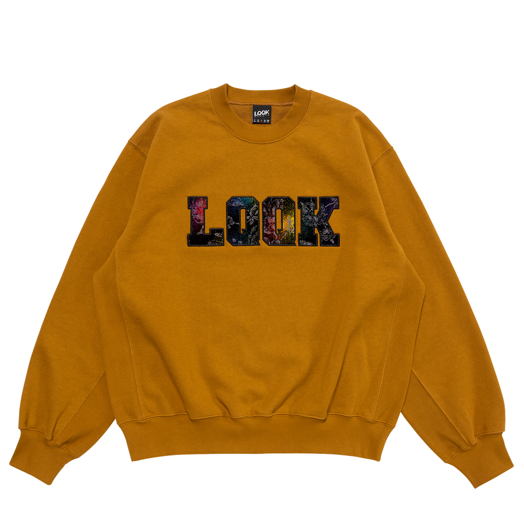 BUS CLOTH APLIQUE CREWNECK - Brass