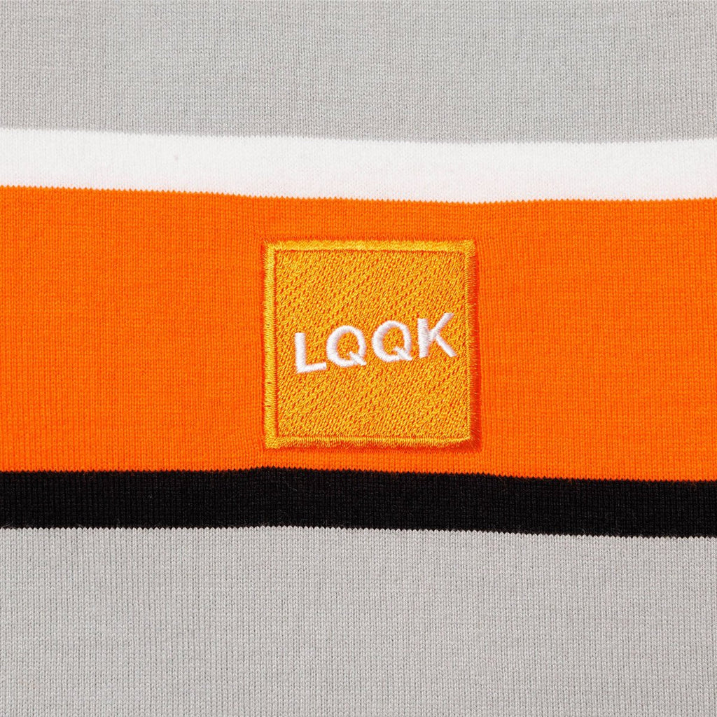 Striped Rugby Weight Long Sleeve (Orange/Grey)