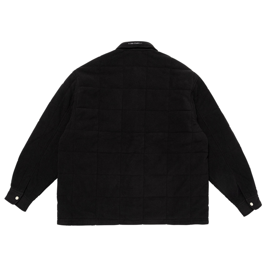 Quilted Button Down - BLACK