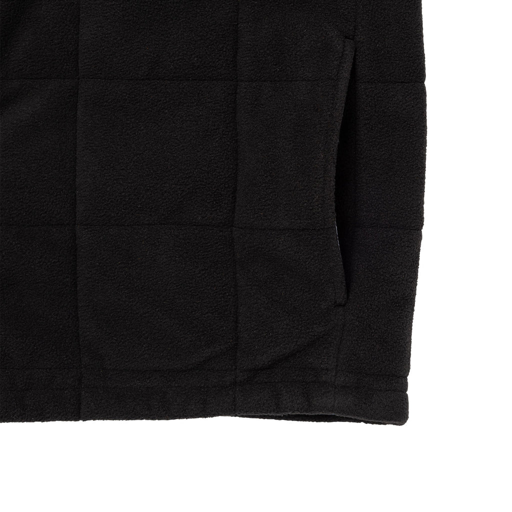 Quilted Button Down - BLACK