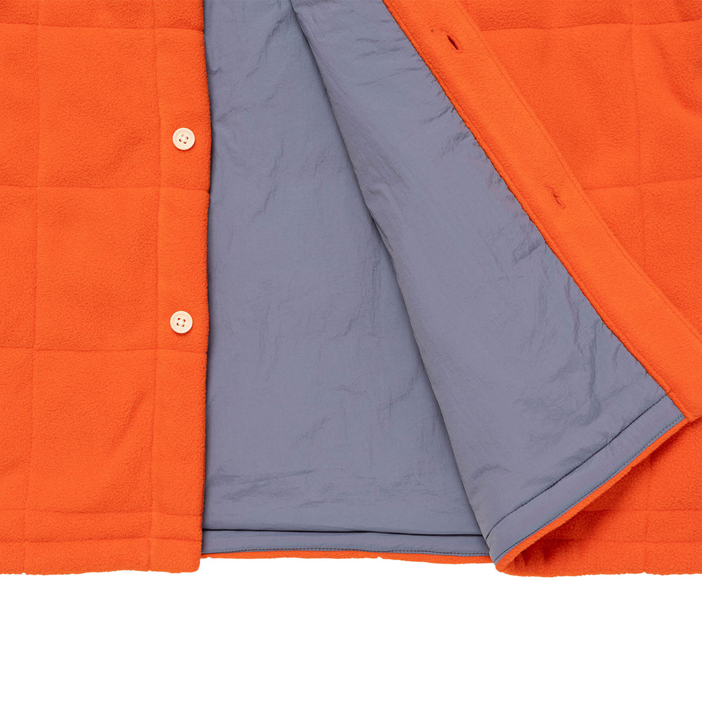 Quilted Button Down - ORANGE