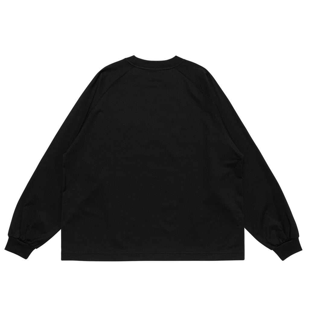 RED STRIPE RAGLAN LONG-SLEEVE - Black