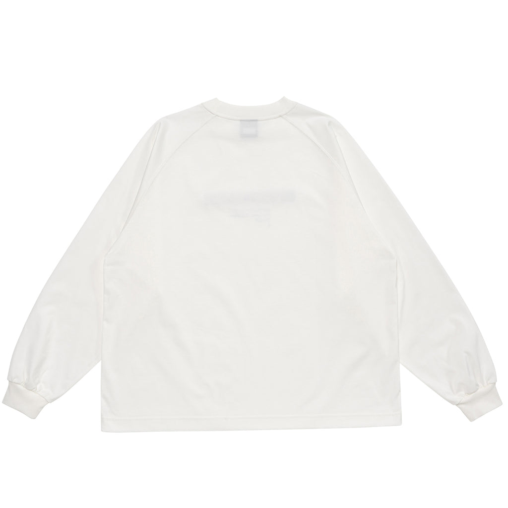RED STRIPE RAGLAN LONG-SLEEVE - White