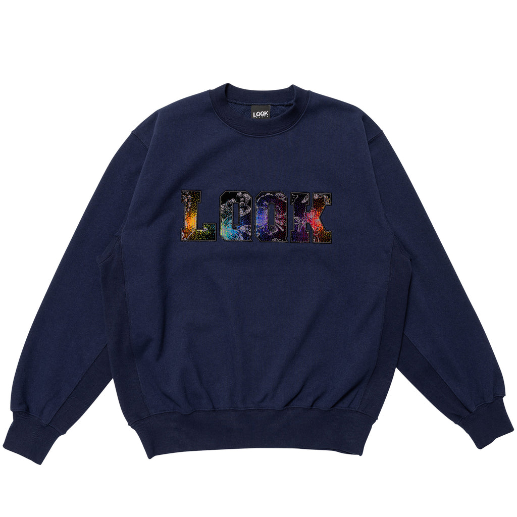 BUS CLOTH APLIQUE CREWNECK - Navy