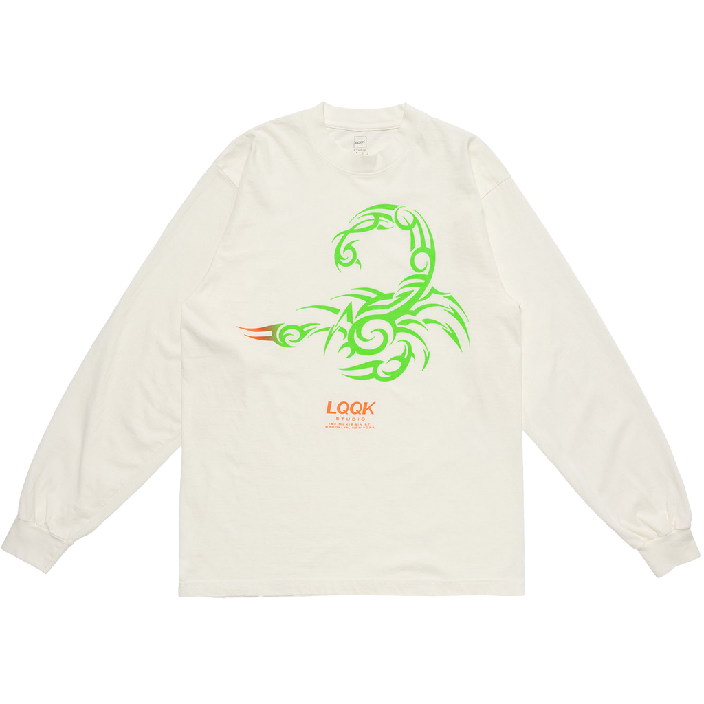 Tribal Scorpion Long Sleeve (Off-White)