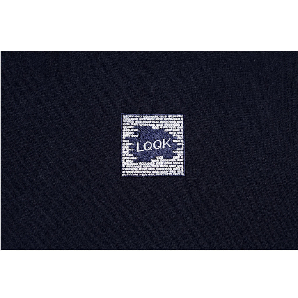 HEAVYWEIGHT LS EMBROIDERED TEE - Navy