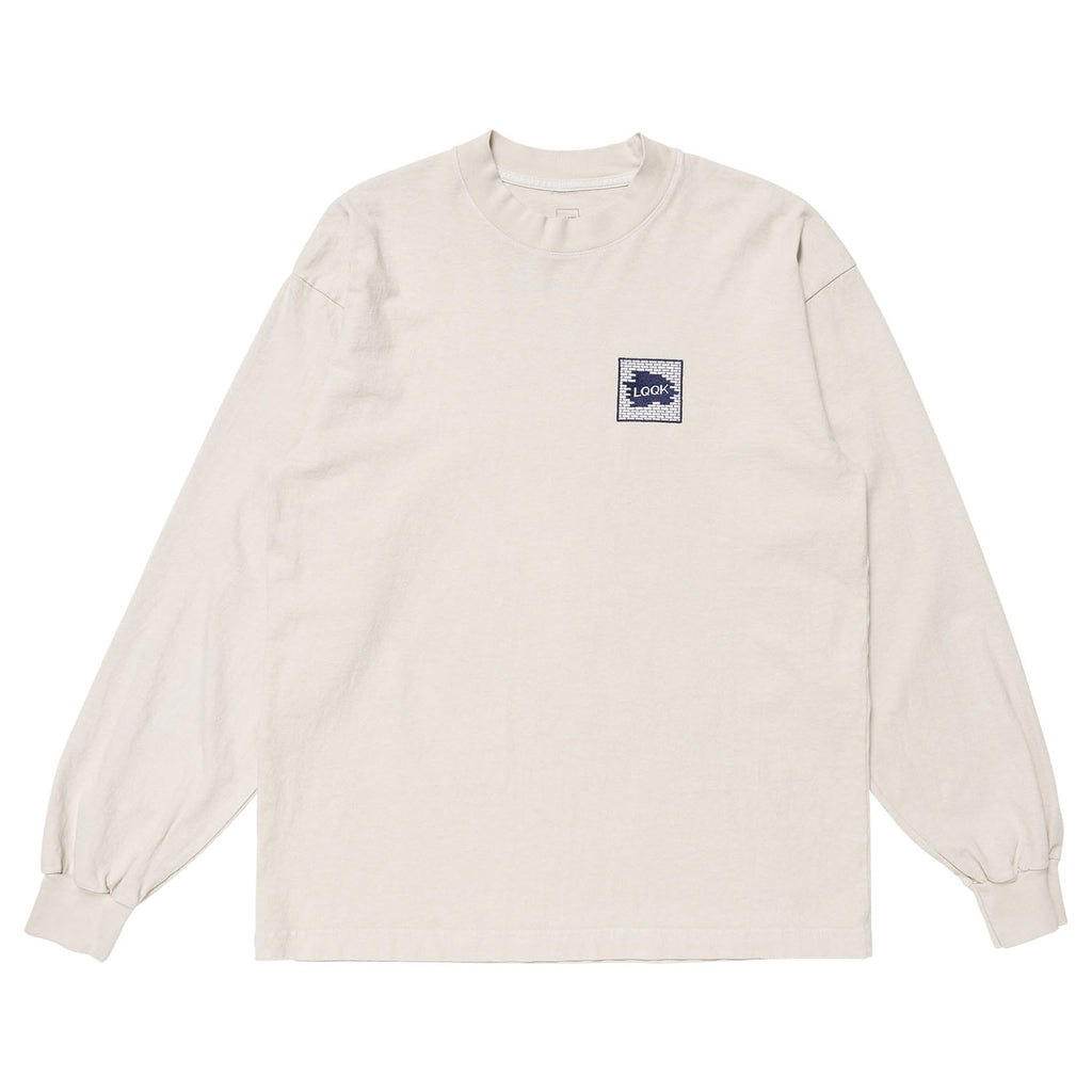 HEAVYWEIGHT LS EMBROIDERED TEE - Stone