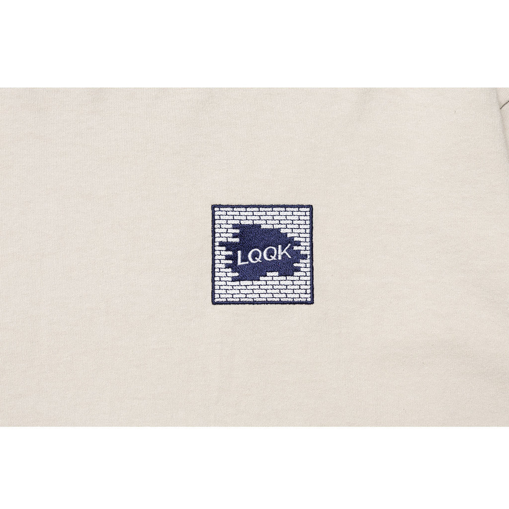 HEAVYWEIGHT LS EMBROIDERED TEE - Stone