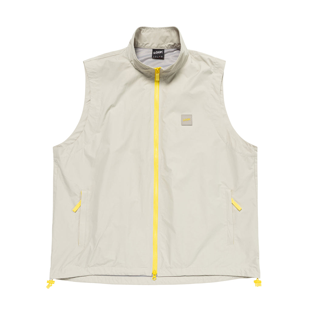 NYLON VEST / Grey and yellow