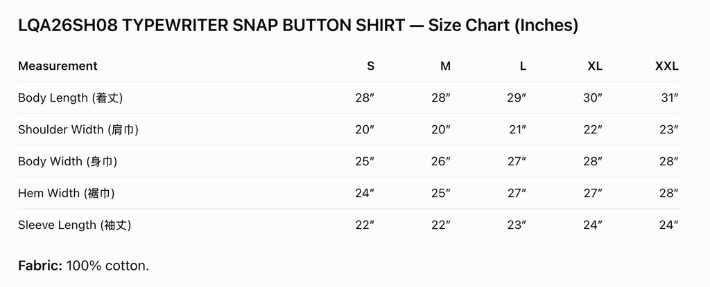 Snap Button Typewriter shirt - Pale Blue